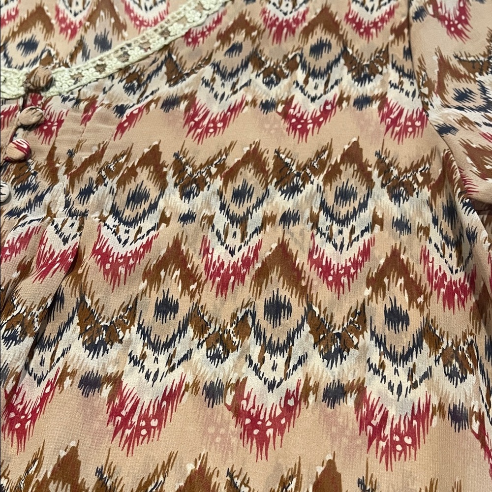 Babydoll Sheer Bell Sleeve Tunic / Beach Cover Up Fairy Boho Garden Flowy Large - Picture 13 of 15